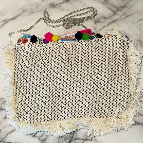 NWT Circus Sam Edelman Boho Crossbody Envelope Handbag Clutch Mirror Embroidery - Picture 2 of 9